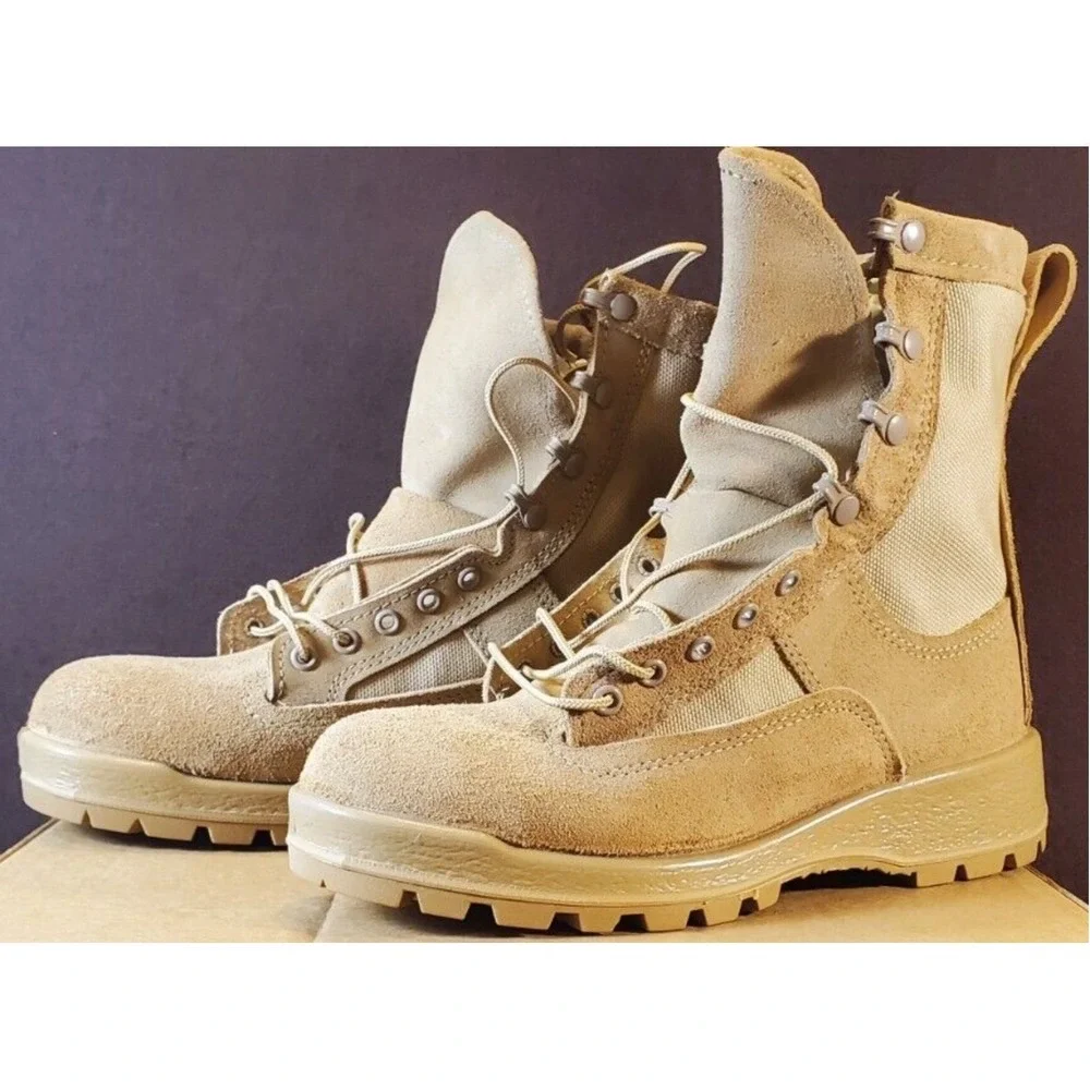 Bates Tactical Combat Boots Vibram Sole Tan Mens 5.5 R